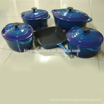 enamel coating cast iron cookware set